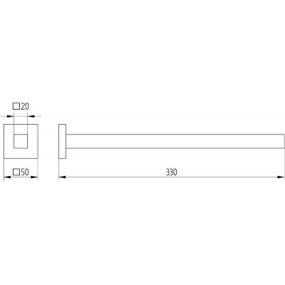 Kronenbach Quara 2.0 Black wieszak na ręcznik czarny mat 29.210.071.1904