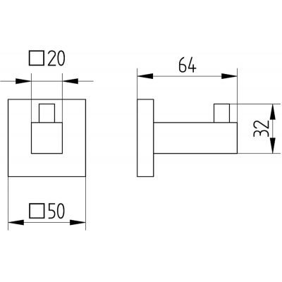 Kronenbach Quara 2.0 Black wieszak na ręcznik czarny mat 29.210.080.1904