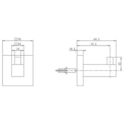 Kronenbach Quara wieszak na ręcznik chrom 29.210.080.5005