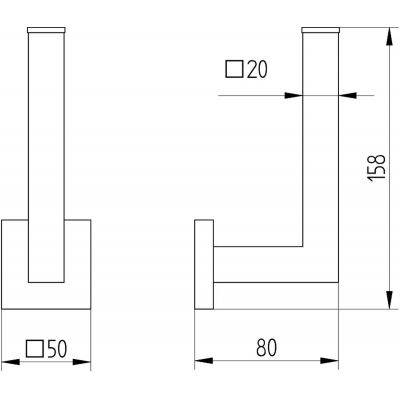 Kronenbach Quara 2.0 Black uchwyt na papier toaletowy zapasowy czarny mat 29.210.105.1904