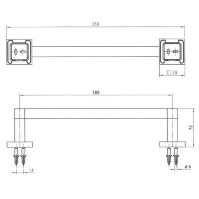 Kronenbach Quara uchwyt wannowy chrom 29.210.151.5005