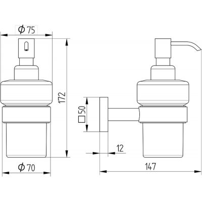 Kronenbach Quara 2.0 Black dozownik do mydła 200 ml czarny mat 29.210.065.1904