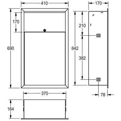 KWC Rodan kosz na śmieci podtynkowy 23 l stal 2000101344