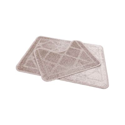 Multi-Decor Malaga zestaw 2 dywaników łazienkowych 50x70 cm i 50x40 cm beżowy 508320