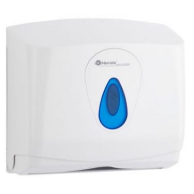 Merida Top Mini pojemnik na pojedyncze ręczniki papierowe biały okienko niebieskie ATN201