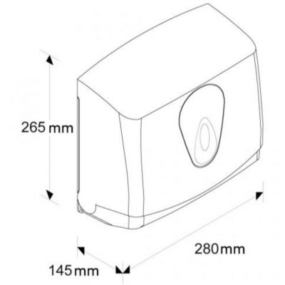 Merida Top Mini pojemnik na pojedyncze ręczniki papierowe okienko szare ATS201