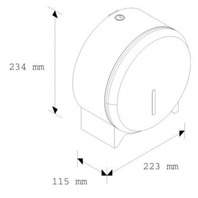 Merida Mini pojemnik na papier toaletowy stal mat BEM201