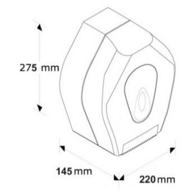 Merida Top Mini pojemnik na papier toaletowy biało-szary BPB201