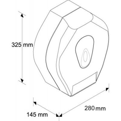 Merida Top Maxi pojemnik na papier toaletowy biały/szary BTS101