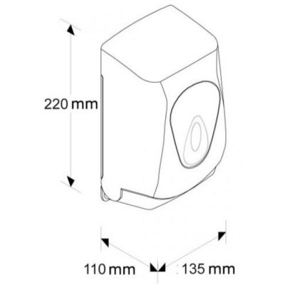 Merida Top pojemnik na papier toaletowy biało-szary BTS401