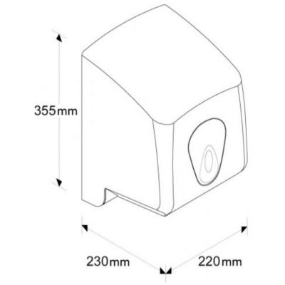 Merida Top Maxi pojemnik na ręczniki papierowe w rolach biało-niebieski CTN101