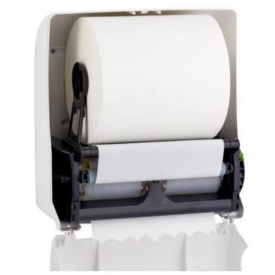 Merida Top mechaniczny podajnik ręczników papierowych w rolach automatic maxi biały połysk CTN302