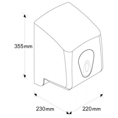 Merida Top Maxi pojemnik na ręczniki papierowe w rolach biało-szary CTS101