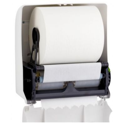 Merida Top mechaniczny podajnik ręczników papierowych w rolach automatic maxi biały połysk CTS302
