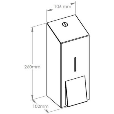 Merida Stella Grey Line dozownik do mydła 800 ml szary jedwabisty DSE106