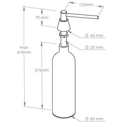 Merida Stożek dozownik do mydła 1000 ml czarny DWC101