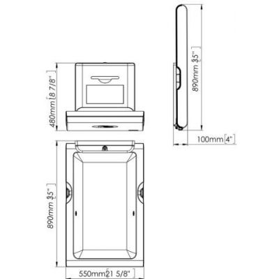 Merida stanowisko do przewijania niemowląt i małych dzieci pionowe rozkładane GJB511