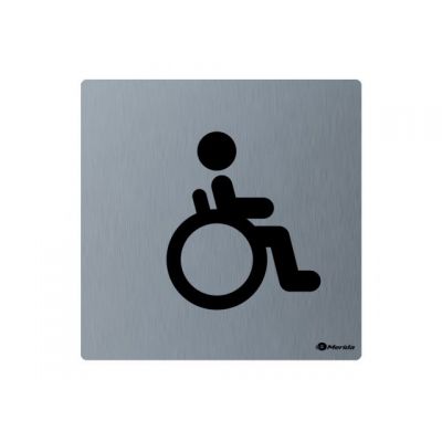 Merida piktogram na drzwi 9,5x9,5 cm toaleta dla osób niepełnosprawnych stal mat GSM009