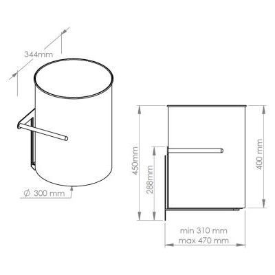 Merida Stella kosz na śmieci 30 l biały KWB101