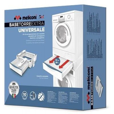 Meliconi Torre Extra łącznik pralki z suszarką z szufladą białą 656103
