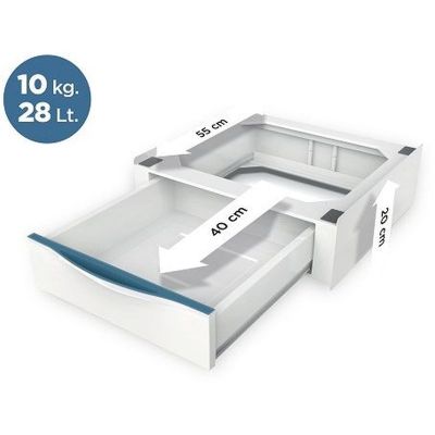 Meliconi Torre Extra łącznik pralki z suszarką z szufladą białą 656103