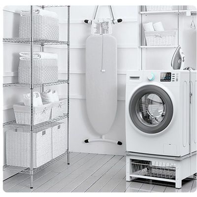 Meliconi Base Space Basket podstawa pod pralkę z koszem biała 656143BA