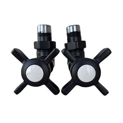 Imers Retro zawór grzejnikowy czarny mat A00345