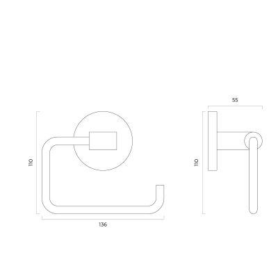 Oltens Tved uchwyt na papier toaletowy nikiel 81105910