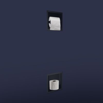 Oltens Grotta uchwyt na papier toaletowy czarny mat 81113300