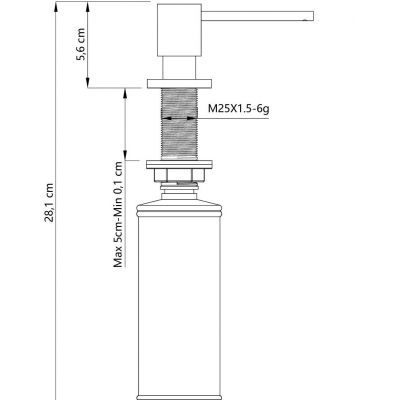 Quadron Lori dozownik do płynów stal MFT001-BS