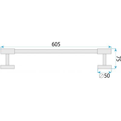 Rea drążek na ręcznik złoty szczotkowany REA-88010