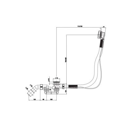 Roca Duo Plus syfon do wanny chrom A248213001
