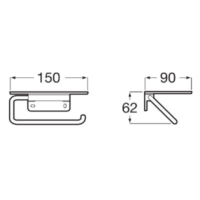 Roca uchwyt na papier toaletowy chrom A817889C00