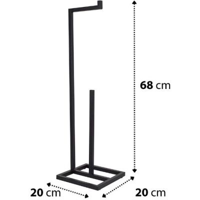 Sepio stojak na papier toaletowy czarny 10STONAPAPCZA