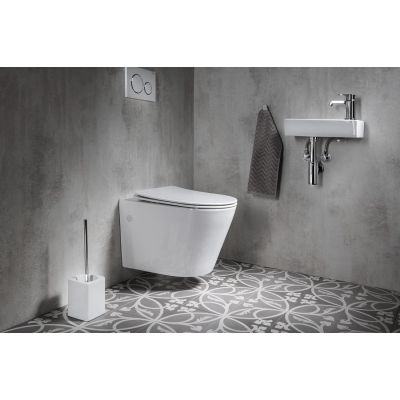 Sapho Sylvia szczotka toaletowa stojąca biały/chrom 1309-28