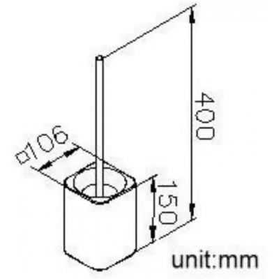 Sapho Sylvia szczotka toaletowa stojąca biały/chrom 1309-28