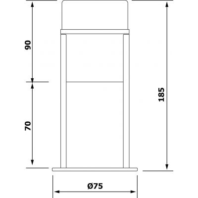 Sapho dozownik wacików bawełnianych i patyczków stal nierdzewna szczotkowana 2106200