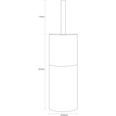 Sealskin Doppio szczotka toaletowa stojąca brązowa 361840574