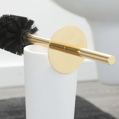 Sealskin Glossy szczotka toaletowa stojąca biała-złota 362320549