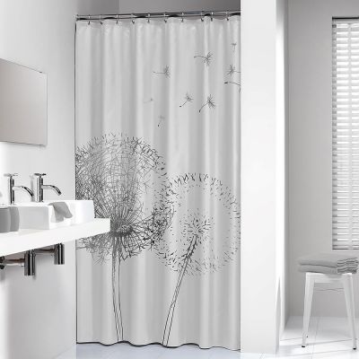 Sealskin Flow zasłona prysznicowa 180x200 cm poliester czarny/biały 800142