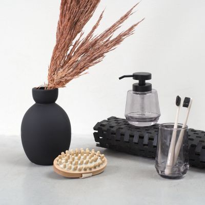 Sealskin Mood zestaw akcesoriów: dozownik do mydła i kubek na szczoteczki szary 800053