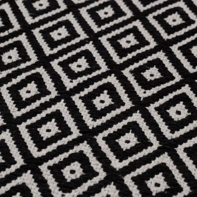 Sealskin Trellis dywanik łazienkowy 60x60 cm bawełna czarny 800107
