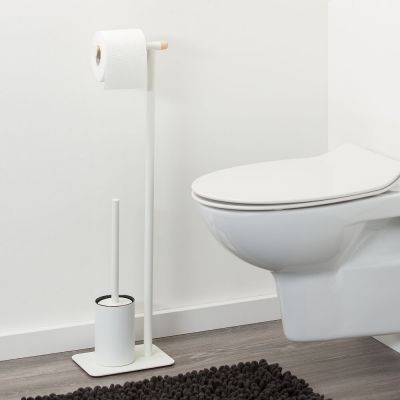 Sealskin Brix stojak na papier toaletowy ze szczotką WC biały 362473610