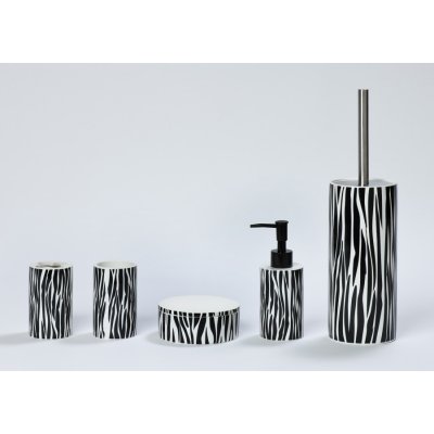 Kubek na szczoteczki do mycia zębow czarno-biały Sealskin Zebra 361570319
