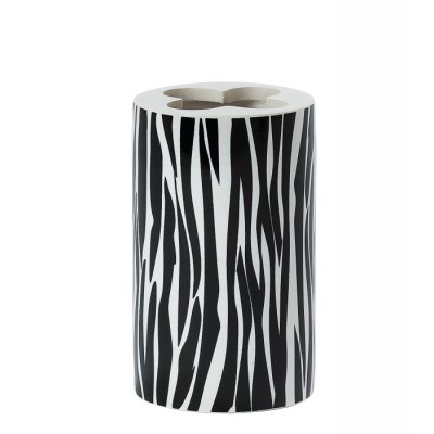 Kubek na szczoteczki do mycia zębow czarno-biały Sealskin Zebra 361570319