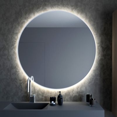 Smartwoods Bright lustro 100 cm okrągłe z oświetleniem LED białe barwa światła zimna