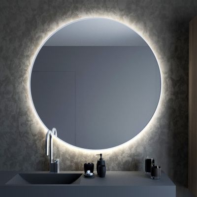Smartwoods Bright lustro 60 cm okrągłe z oświetleniem LED białe barwa światła zimna