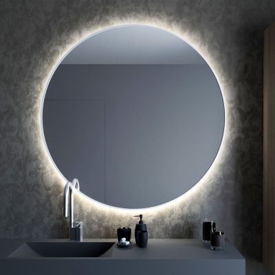Smartwoods Bright lustro 70 cm okrągłe z oświetleniem LED białe barwa światła zimna