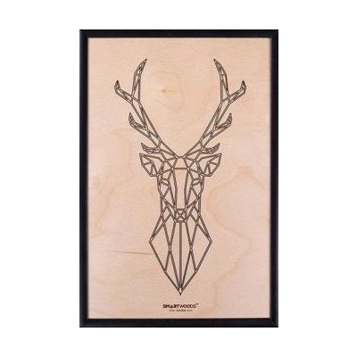 Smartwoods Deer obraz 60x40 cm rama czarna