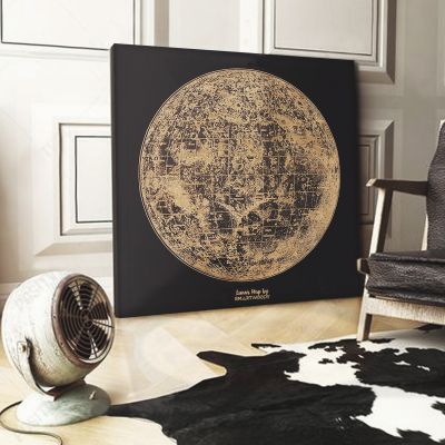 Smartwoods Lunar Map obraz 90x90 cm